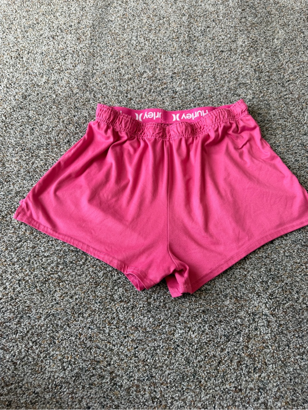 Hurley Womens XL Hot Pink Lounge Shorts Logo Waistband Stretch Athletic Beach
